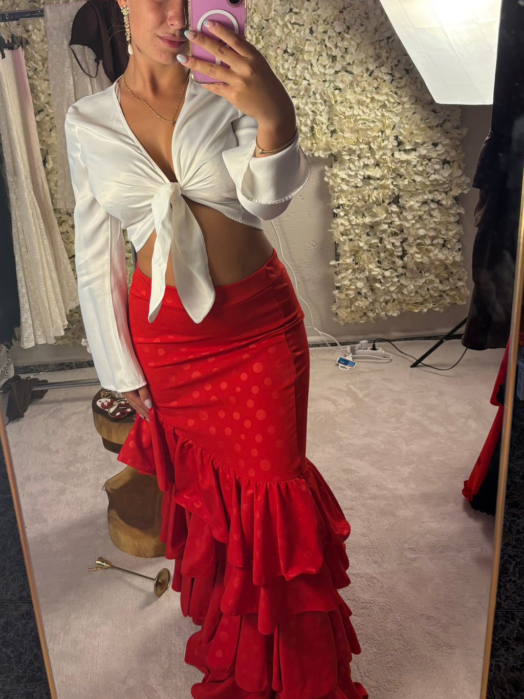 Falda flamenca lunares