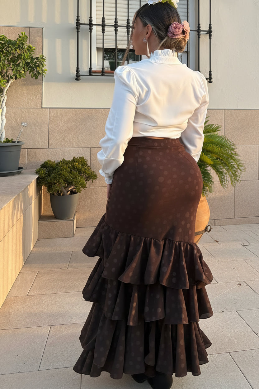 Falda flamenca lunares