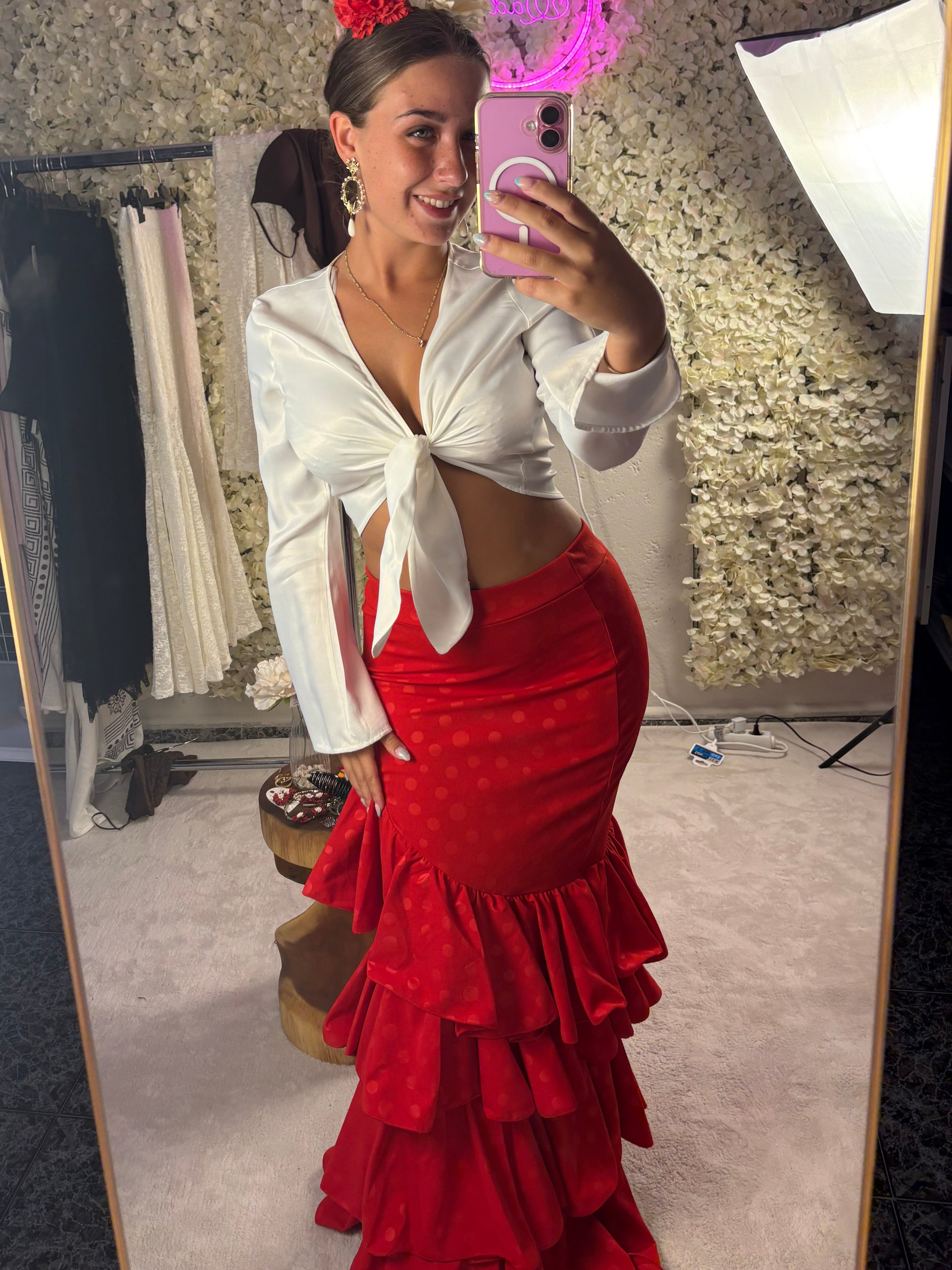Falda flamenca lunares