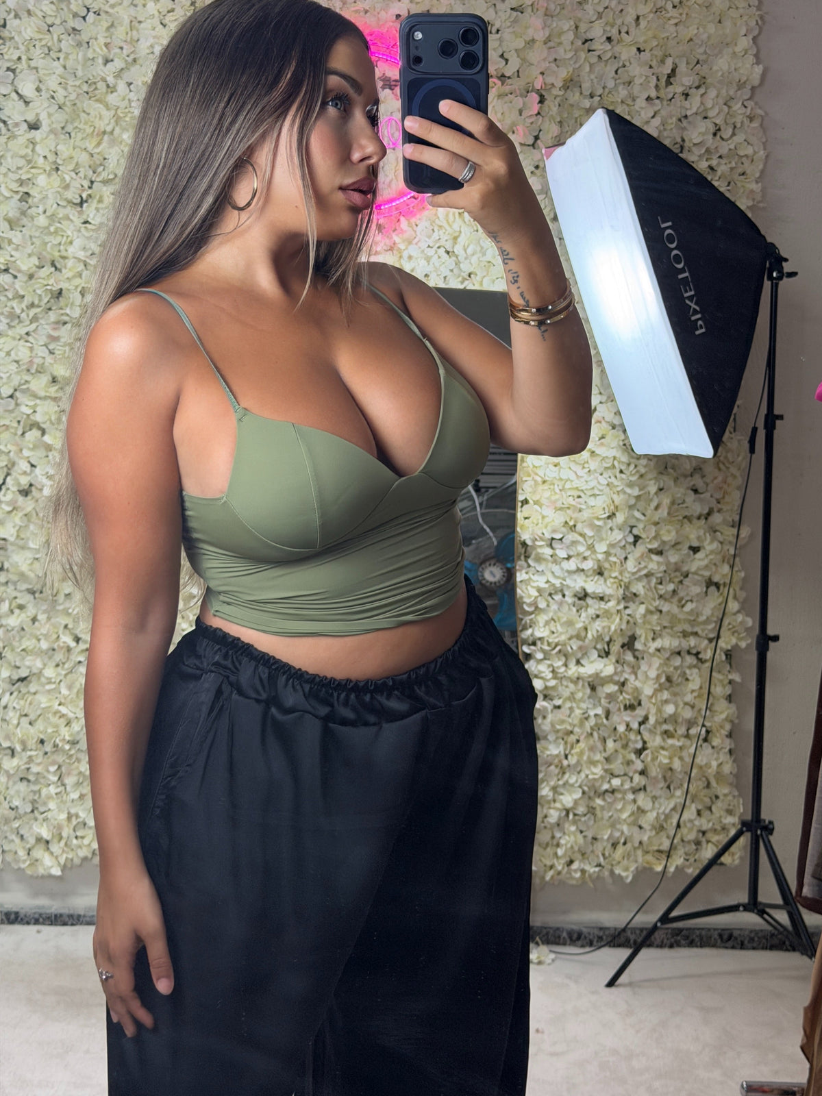 Pantalón bombacho satén