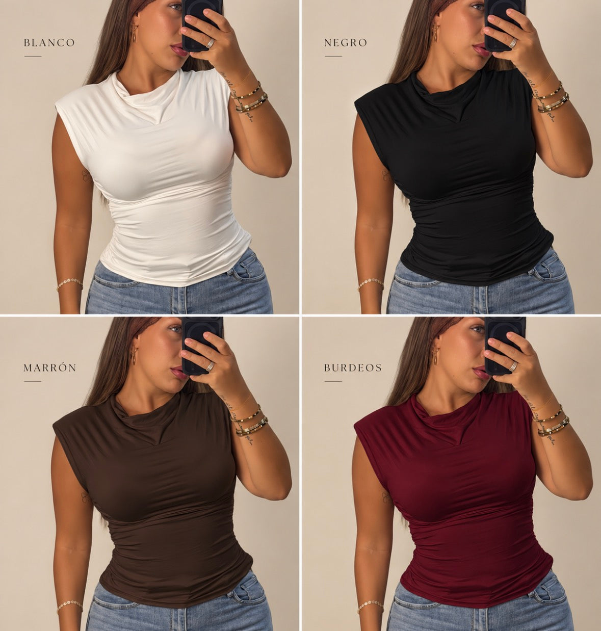 Camiseta hombreras