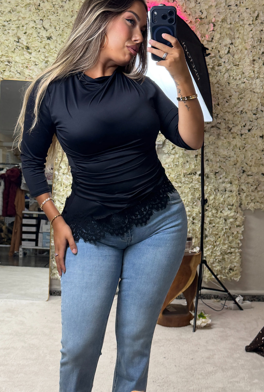 Camiseta encaje